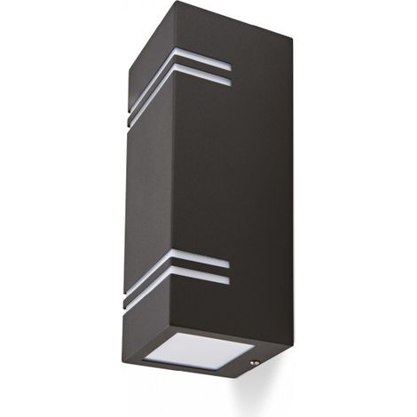 Lampada da parete per giardino 2xGU10 IP44 nera (1/5)