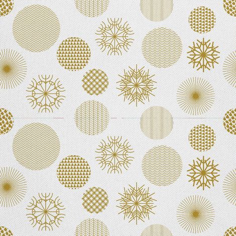 Telas decorativas para exteriores estilo oxford con estampado de círculos dorados. (1/5)