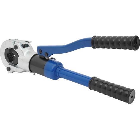 Pinza crimpatrice, angolo di rotazione 180°, 7 matrici incluse, blu (1/2)