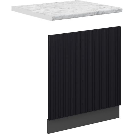 Pannello frontale Fame-Line, Nero rigato, 60 cm , PL Marmo, Vicco