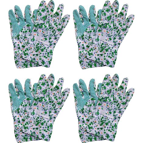 4 paires de gants de jardin avec picots en PVC pour nettoyer le jardin, désherber, planter, arroser (Style 5) (1/5)