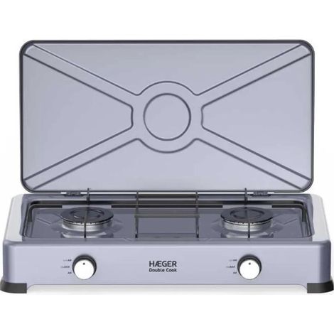 Cuisinière portable haeger grise 600 mm 4400 W
