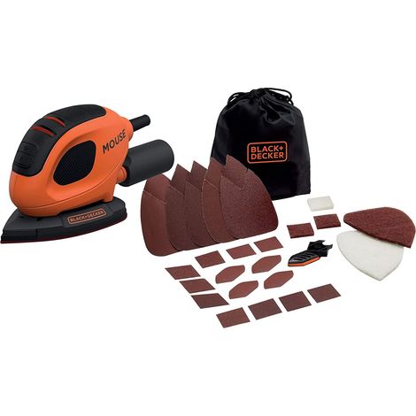 Black+Decker Levigatrice Mouse Multifunzione 55W BEW230BC-QS Con 15 Accessori e Softbag (1/10)