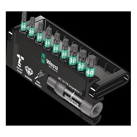Wera 8767-9/IDC 05057688001 Kit inserti 10 parti TORX interno Tecnologia Impaktor (1/2)