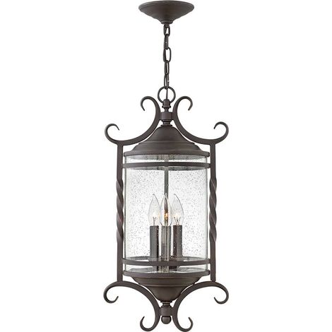 Lampe suspendue CASA E14 40W IP44 Aluminium, verre en verre Altschwarz B: 30.1cm Ø30.1cm Hauteur dimmable réglable (1/5)