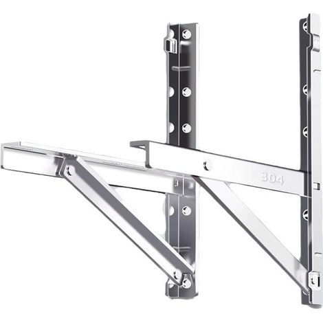 Staffa per unità esterna del condizionatore d'aria in acciaio inox 304, ripiano ispessito, adatta per Midea e Gree (può sopportare 100 kg)