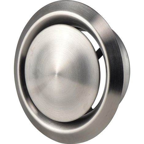 1 Vanne ronde acier inoxydable 125 mm réglable entrée sortie air ventilation mur plafond (1/5)