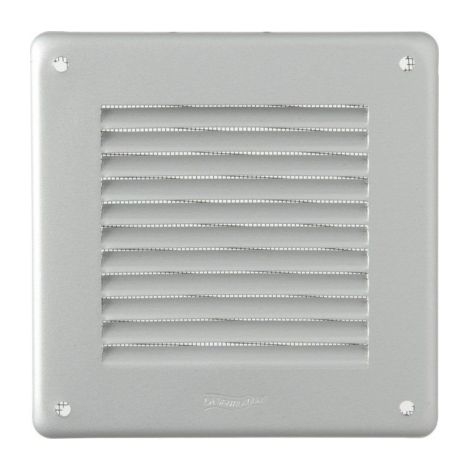 GRIGLIA IN METALLO DA SOVRAPPORRE CON RETE L. 140 X H. 140 MM Alluminio Argento (1/4)