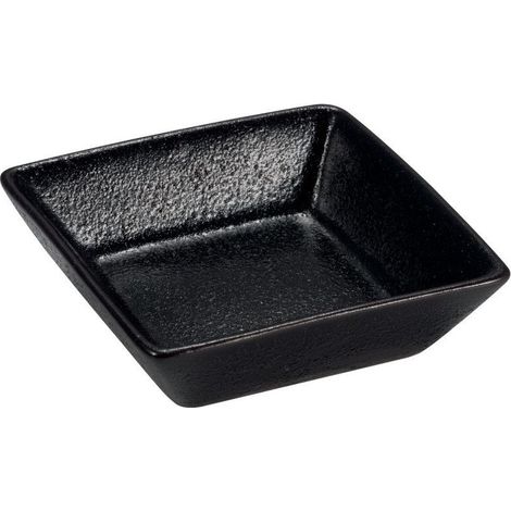 Le Coq Rupis Piattino quadro set 6 stoneware Nero 6x6 h 2