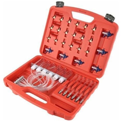 Diesel Injector Flow Meter, Diagnostic Cylinder, Fuel Line Test Kit for Common Rail Adapter with Storage Box (1/5)