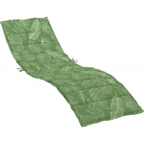 Coussin de chaise longue motif de feuilles tissu oxford (1/5)