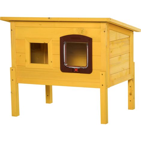 Niche pour animaux de compagnie en bois de sapin 70 x 51,5 x 60 cm