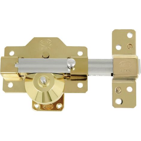AMIG cerrojo alta seguridad 1plus 90x154 oro , Cerrojo de alta seguridad dorado Amig Cilindro de 6 pines y muelles de acero inoxidable Protección anti ganzúa Placa con (1/2)