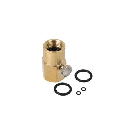 Adattatore connettore CO2 in ottone per bottiglie di bevande gassate: riempimento facile e resistente, compatibile con tutti i tipi di bottiglie domestiche, installazione semplice. - Crezuo