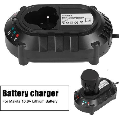 Schnellladestation für 12-V-Lithium-Akkus, Makita 100–240 V, EU-Stecker (1/5)