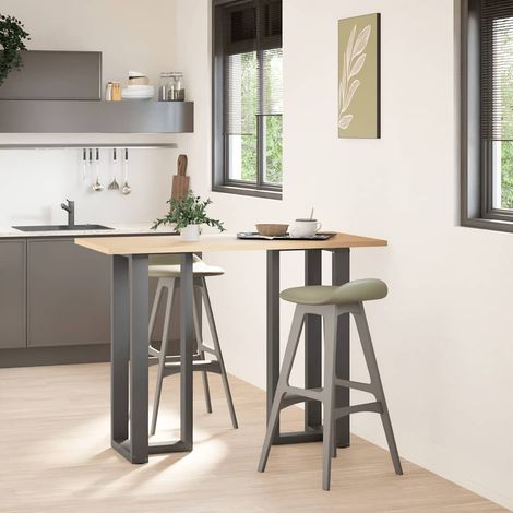 Pied de meuble,Pieds de table de bar en forme de T, 2 pièces, anthracite, 40 x 35 x (100-101) cm, acier CFW91804 (1/5)