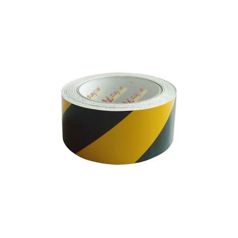 Nastro Segnaletico Adesivo in PVC Giallo Nero 50 Mmh. Rotoli da 33 6 Pezzi