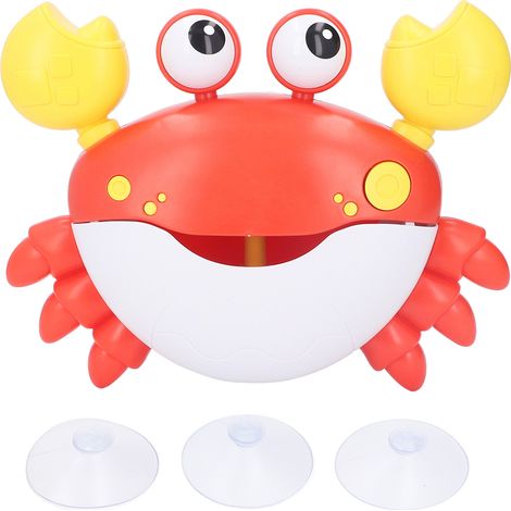 Machine à Bulles Crabe Dansant avec Musique pour Enfants - Blower à Bulles Électronique Rouge pour Salle de Bain (1/5)