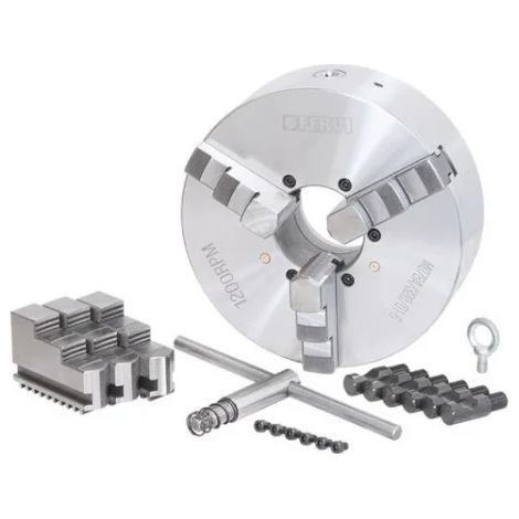 Fervi M078A/160/D1-4 Mandrin de précision Camlock à 3+3 mors