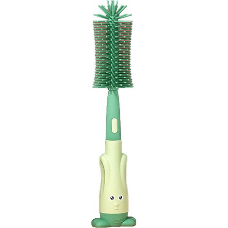 Ensemble de goupillons de nettoyage pour biberon avec clip, silicone alimentaire sûr, sans odeur, écologique, outil de nettoyage vert