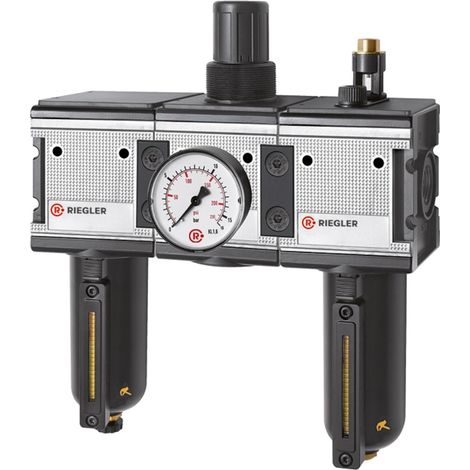 Riegler Wartungseinheit 3-tlg. »multifix« mit Metallbehälter, BG 4, G 3/4 (1/4)