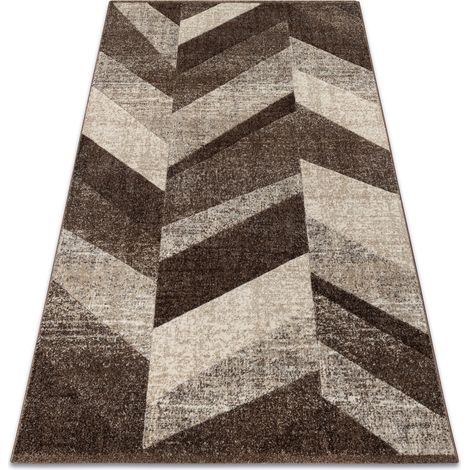 Tappeto FEEL 5673/15044 SPINA DI PESCE c.marrone / beige / crema / grigio brown 80x150 cm
