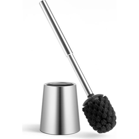 Brosse WC Ronde Argent en Acier Inoxydable 304