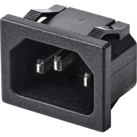 TRU COMPONENTS TC-10088384 Kaltgeräte-Steckverbinder C14 Stecker, Einbau vertikal Gesamtpolzahl: 3 1
