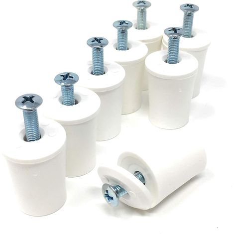 Rollladenstopper – 8er-Pack – Weiß, 30 mm mit Scheibe – Sicherer und leiser Betrieb – Für Haus und Wohnung (1/2)