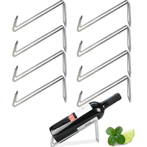 Porte - bouteille en acier inoxydable 6pcs, gestionnaire de bouteille de vin pour les amateurs de vin (argent) (1/5)