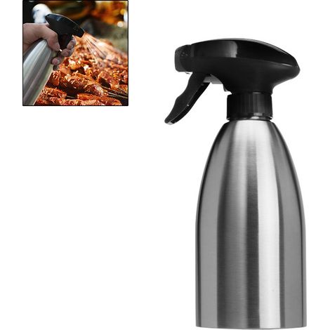 Vaporisateur d'huile en acier inoxydable 500 ml, bouteille vide, distributeur d'huile et de vinaigre pour la cuisine, les salades et les barbecues. (1/5)