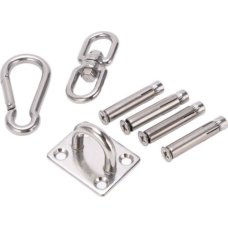 Kit de suspension pour hamac en acier inoxydable, capacité de 250 kg, crochet de suspension pour hamac de yoga (1/5)
