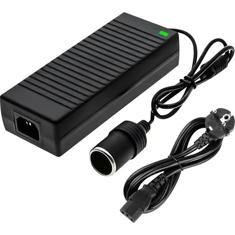 AC à DC Adaptateur Converter, Adaptateur Secteur pour Voiture, Convertisseur de Tension 220V à 12V, pour Voiture, Réfrigérateur, Aspirateur (1/5)