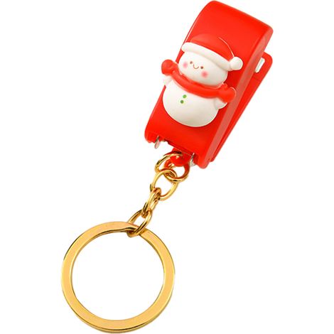 Niedlicher, multifunktionaler Mini-Hefter im Schneemann-Design mit Schlüsselanhänger, Kapazität für 10 Blatt. Ideal als Weihnachtsgeschenk, für Schule oder Büro. (1/5)