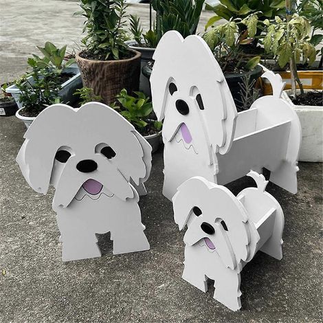 Cartoon-Haustier-Hunde-Blumentopf, zusammenbaubarer Hunde-Blumentopf S-- (1/5)