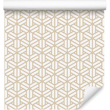 Carta da parati moderna con motivo geometrico per soggiorno e camera da letto, 50x1000 cm (1/5)
