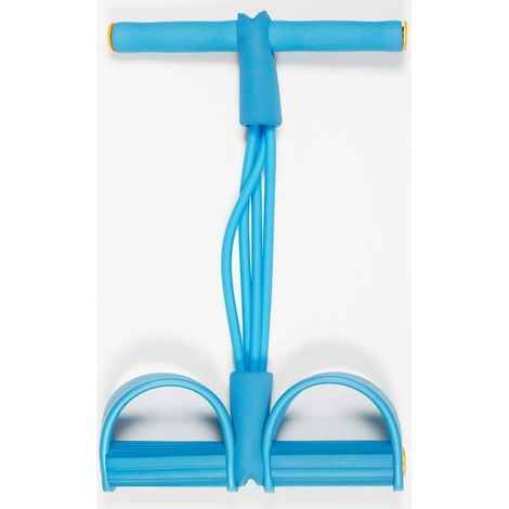 Abdominal Fitness Rally Pedal Puller Sit-up Trainer, Latex Pull Rope Fitness Equipment Abdominal Exerciser Sports Four-Leg Rope (Blue) (1/5)
