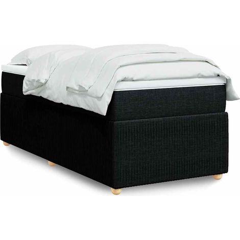 Boxspringbett mit Matratze Schwarz 90x190 cm Stoff