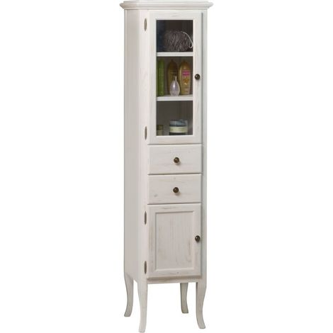 RETRO Meuble de rangement haut 40x170x36cm, gauche/vieux blanc (1/5)