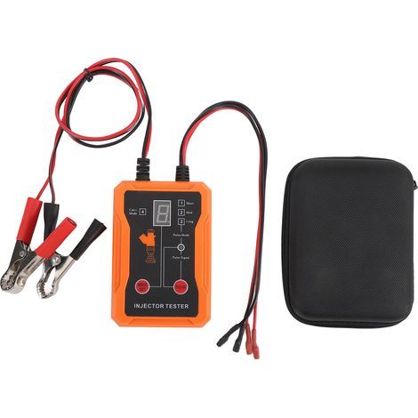Testeur d'injecteur de carburant de voiture 12V, 4 Modes d'impulsion, affichage LED, dépannage efficace, Kit de test de buse de moto Orange (1/5)