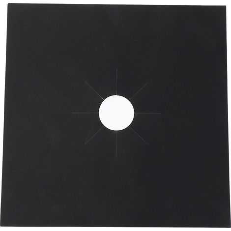 Lot de 4 tapis de protection antiadhésifs en PTFE résistant à la chaleur pour cuisinière à gaz, dimensions : 270 x 270 x 0,12 mm (1/5)