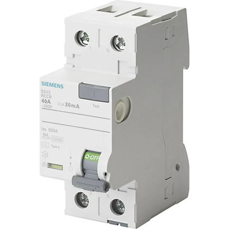 [NEUWERTIG] B-Ware Siemens Fi Schutzschalter Fehlerstromschutzschalter Sentron 5 Sv3 Grau 2polig 40 A