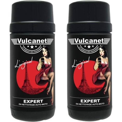 Vulcanet - Nettoyage auto/moto - Lavage sans eau - Lingettes + chiffon - Lot de 2 (1/4)