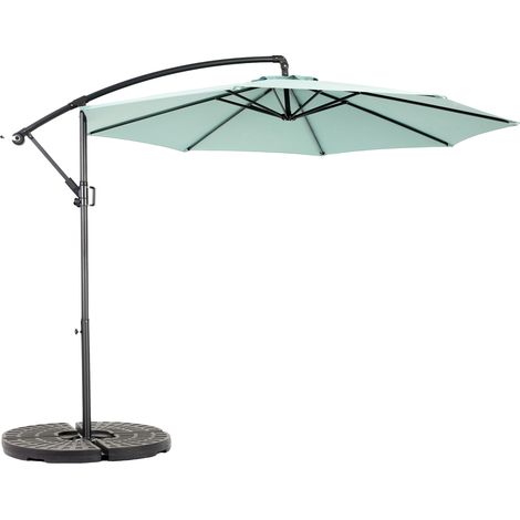 Parasol de jardin suspendu Modenuit 3 m avec inclinaison réglable et toile polyester vert clair (1/5)