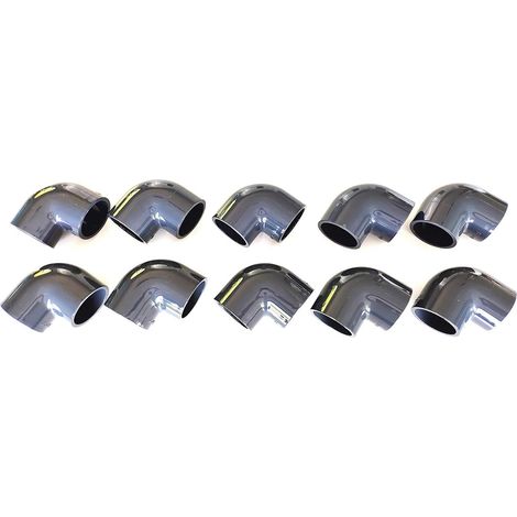 Coude 90° PVC femelle à coller Lot de 10   50mm   Lot de 10 (1/2)