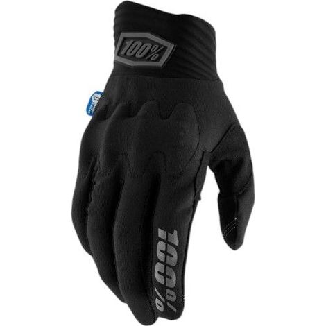 Gants de cross-country/enduro noirs 100 % COGNITO SMART SHOCK, taille S