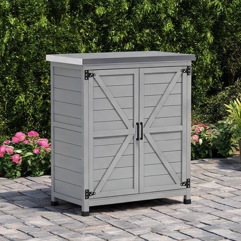 Chariot de jardin grigio 79 x 43 x 92 cm (1/5)