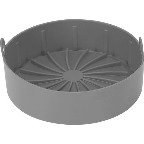 Tapis de cuisson en silicone pour friteuse à air chaud, poêle à griller, tapis à pain et à gâteaux, panier pour autocuiseur, ustensile de cuisine gris (1/5)