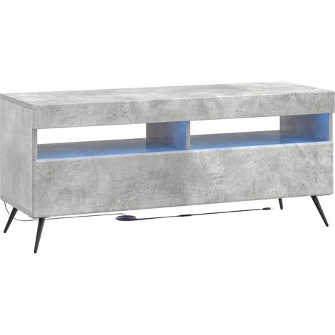 Mueble de TV LED Gris Hormigón Madera de ingeniería vidaXL (1/5)
