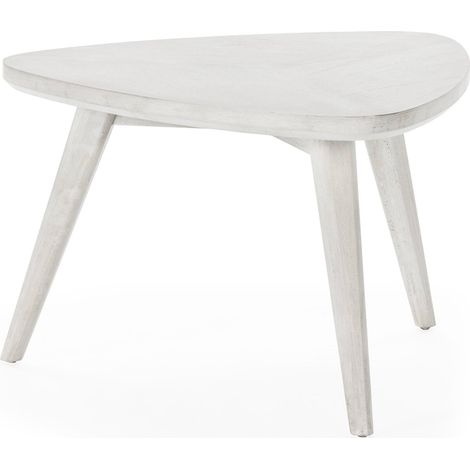 Table à café bois de cèdre gris voilé design contemporain - Gris voilé bois de cèdre (1/3)